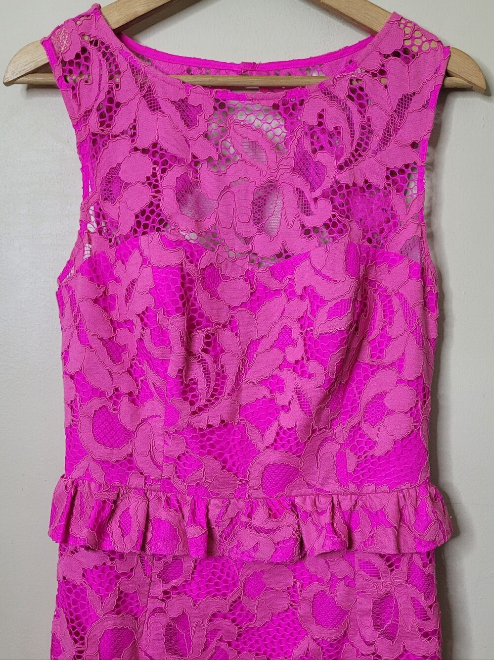 Lilly Pulitzer Mambo Pink Kiri Peplum Dress 6 - Picture 3 of 11